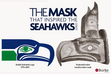 A comparsion of the Seahawks logo to the mask that likely inspired it