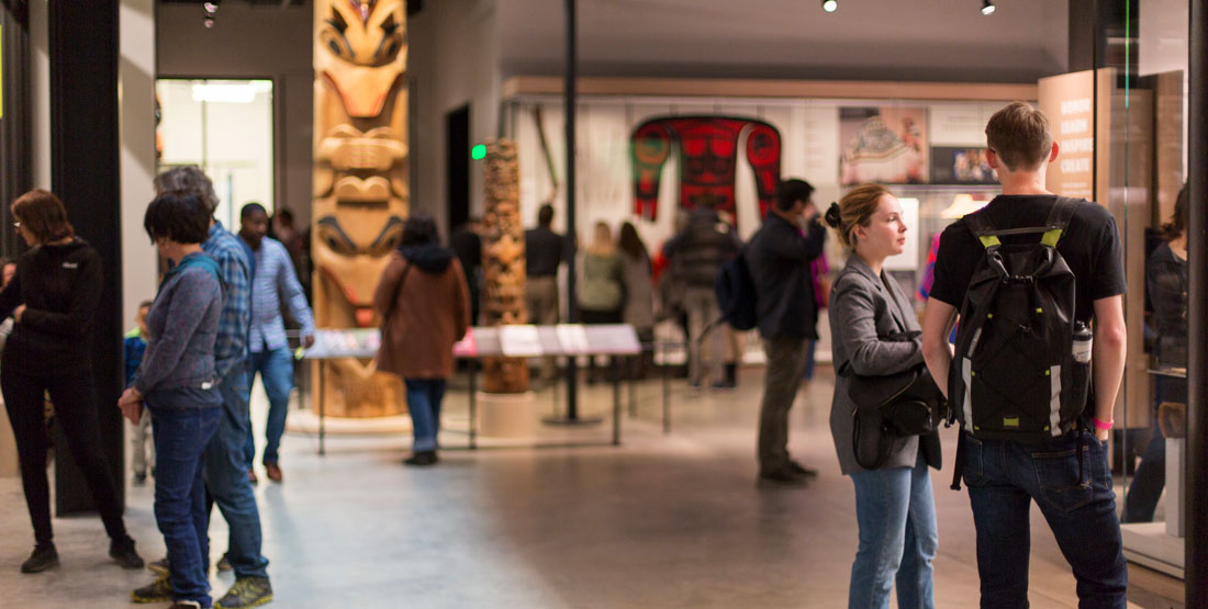 visitors in the northwest native art gallery