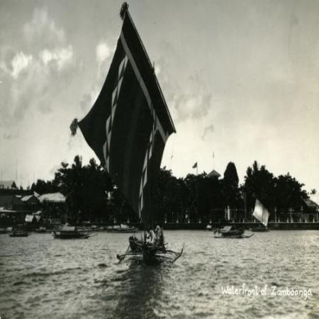 A historic photo of a sailing water vessel