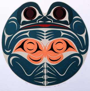 Frog and Butterfly, 
Susan A. Point, 1990