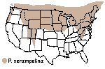 Map shows a coast to coast distribution