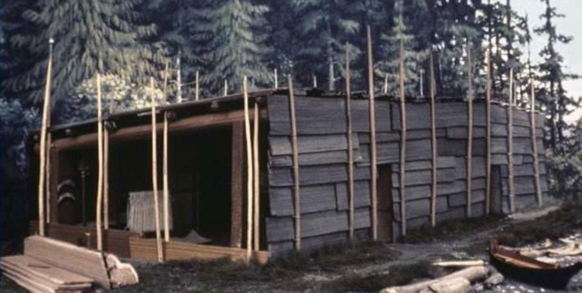 photograph of a model longhouse