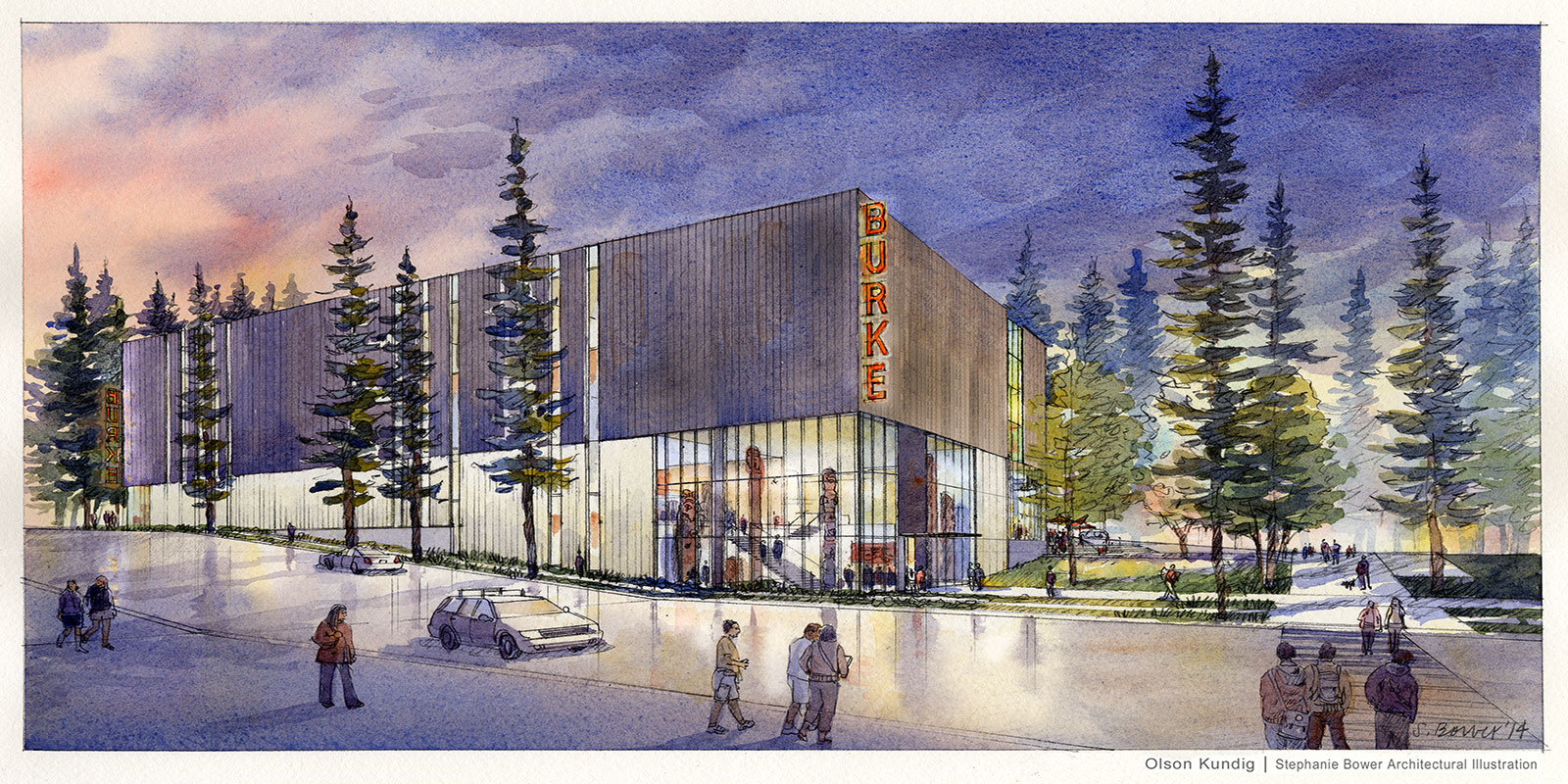 Illustration of the New Burke museum