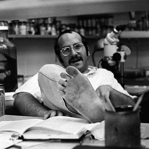 Ted as a graduate student in biology at the University of Southern California, summer 1969.