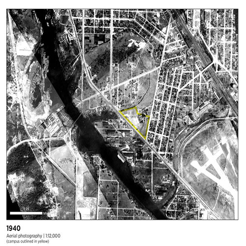 1940 aerial photograph of georgetown neightborhood