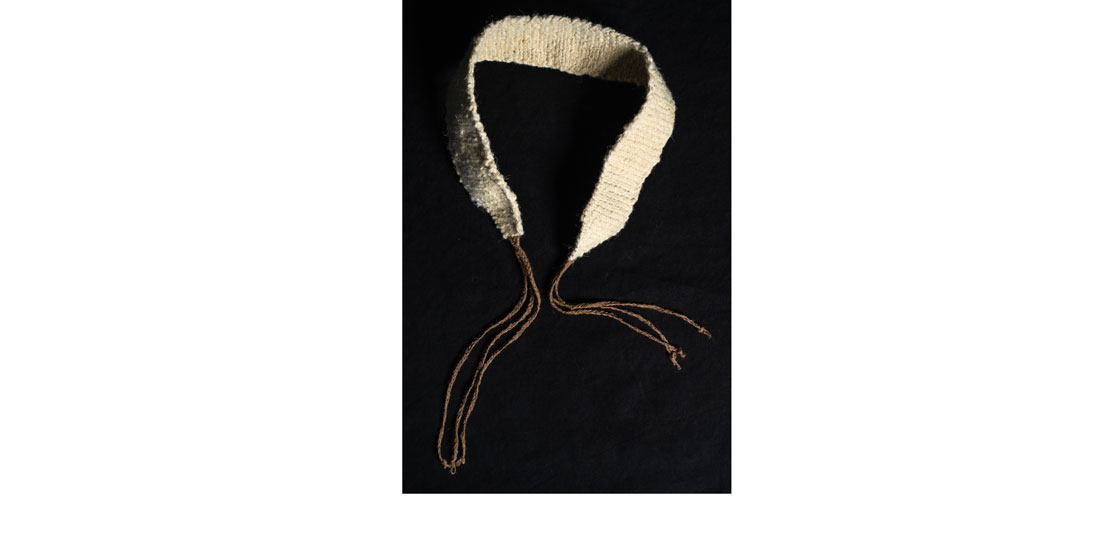 detail of woven tumpline piece