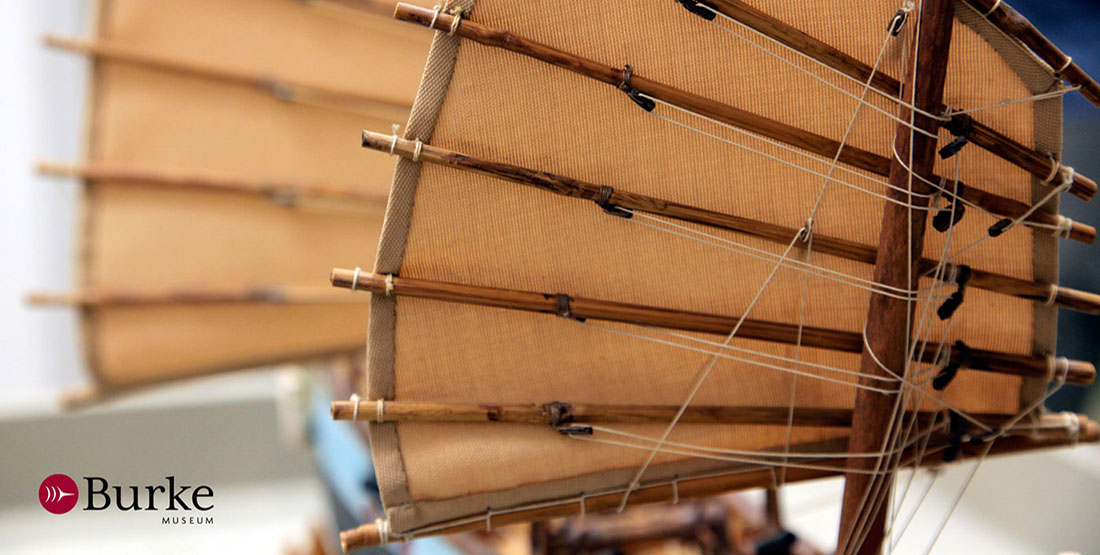 A close up view of a model boat