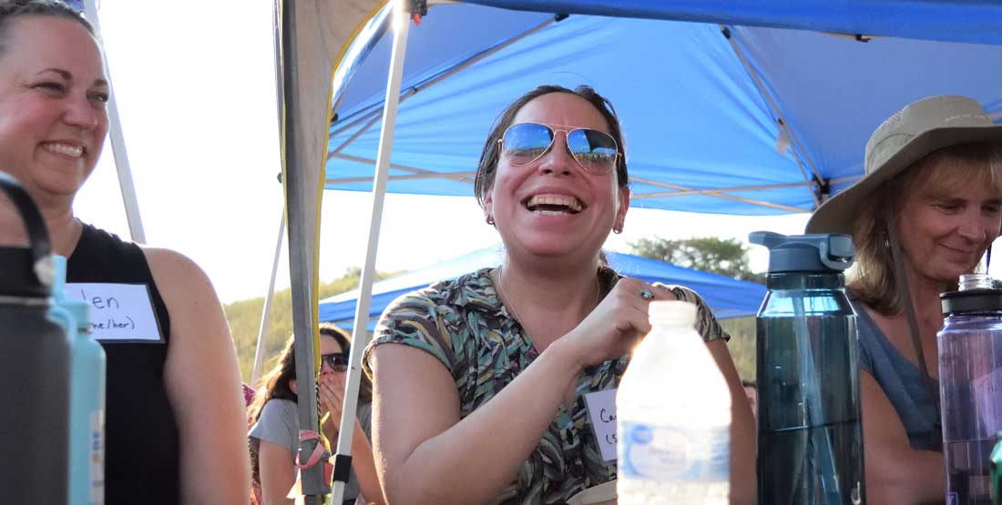 teachers introduce themselves on the first day of the dig field school