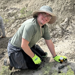 picture of jo macellaro in the field