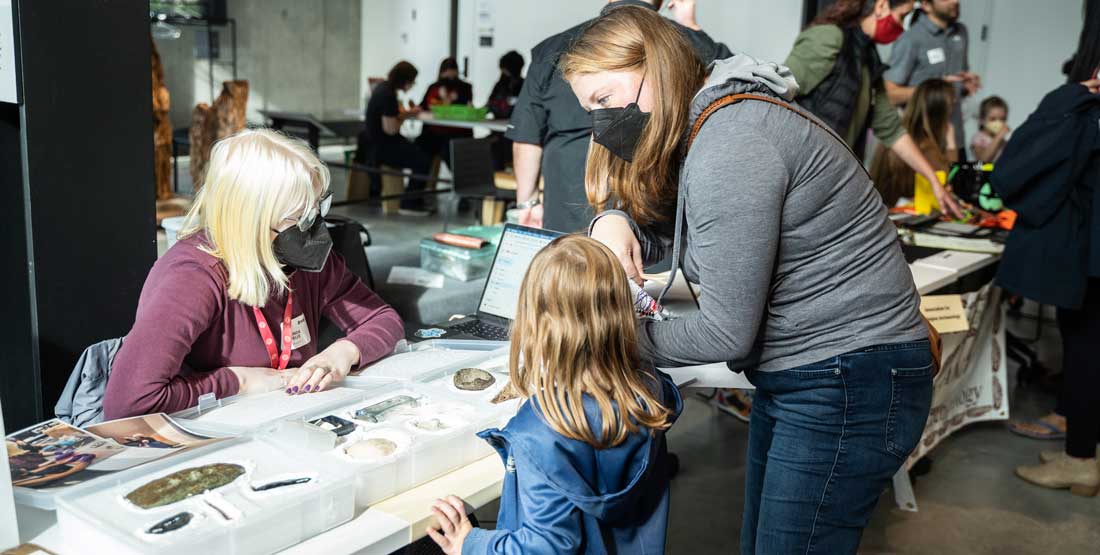 visitors at archaeology day 2022