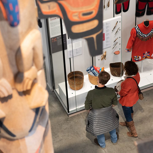 looking down into the northwest native art gallery