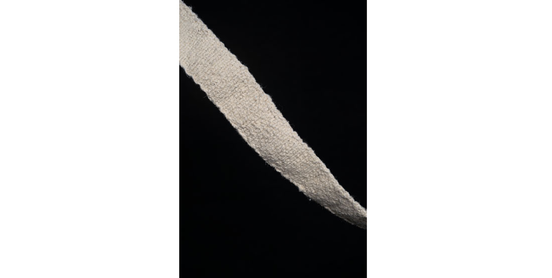 detail of woven tumpline piece