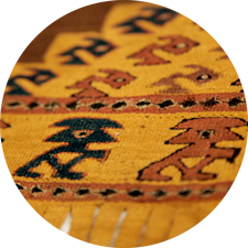 close up of a peruvian artifact