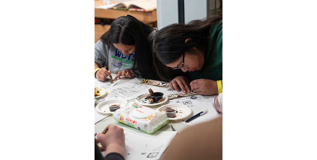 Research Family students work in the Artist Studio