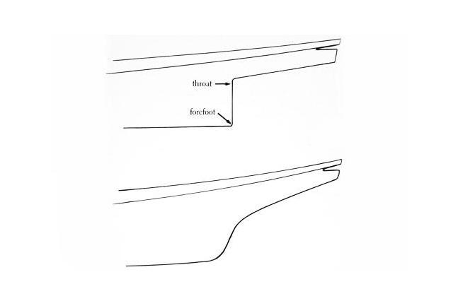 An illustration of Coast Salish canoe bow types