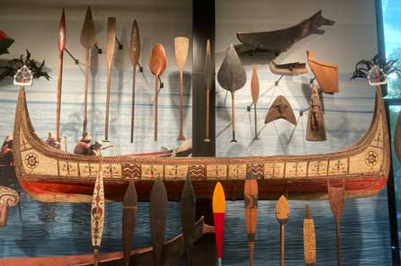 a tatala on display in the burke museum culture is living gallery