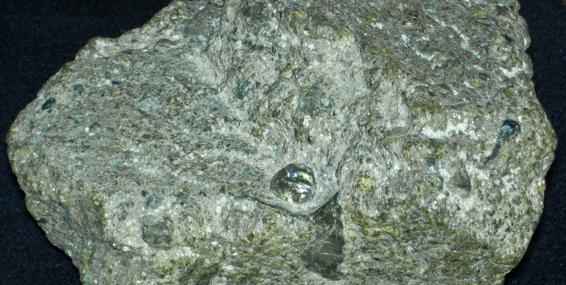 A small diamond in the middle of a kimberlite