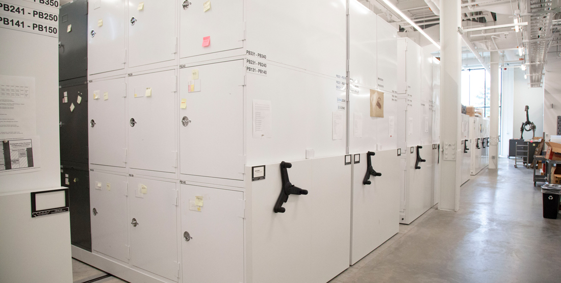 rows of collections compactors