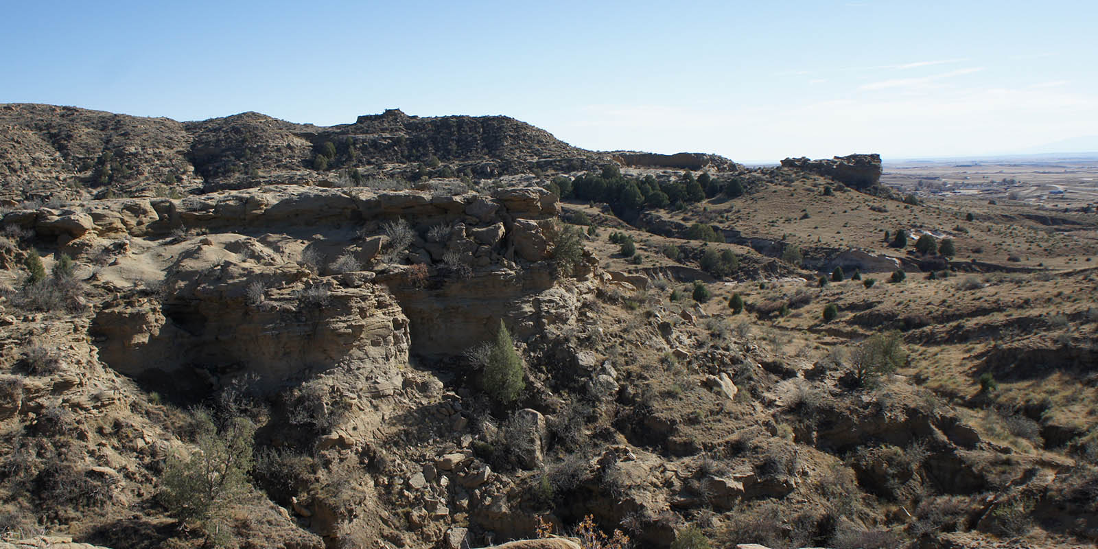 Image of dry landscape with large bluffs