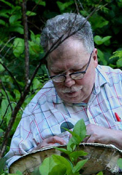 rod Crawford working in the field
