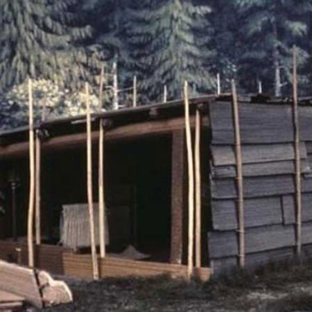 photograph of a model longhouse