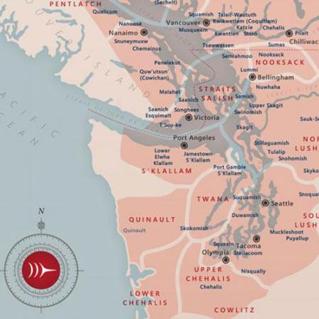 Map of Coast Salish people and languages