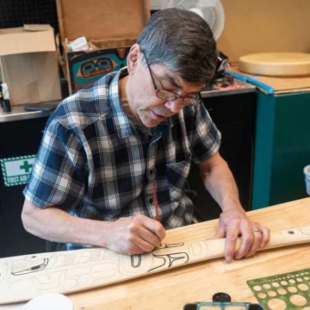 david boxley in the artist studio