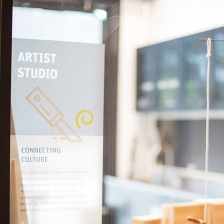 looking into the artist studio window 