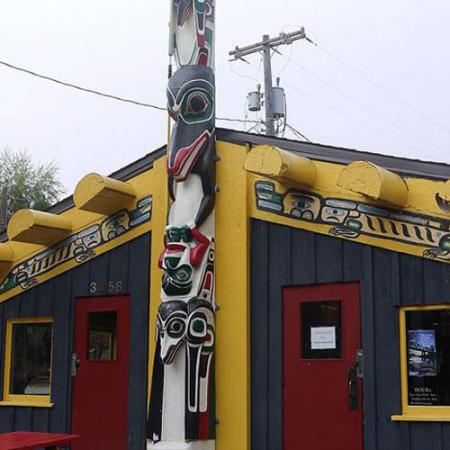 The exterior of Red Mill Totem House