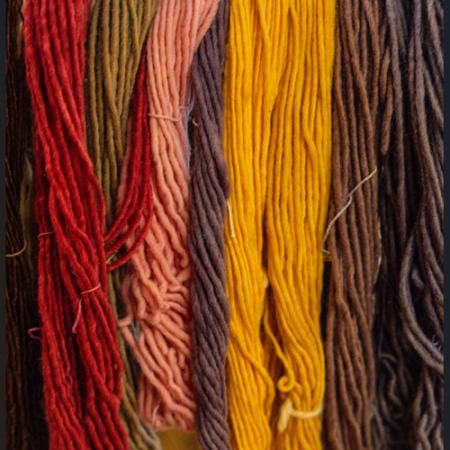 detail of dyed yarn
