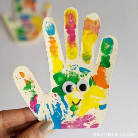 holi handprint craft