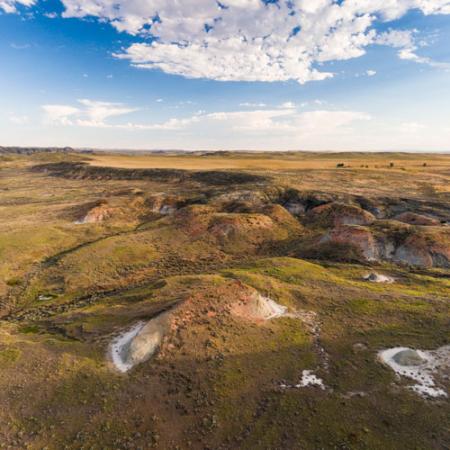 aerial view of montana landscape