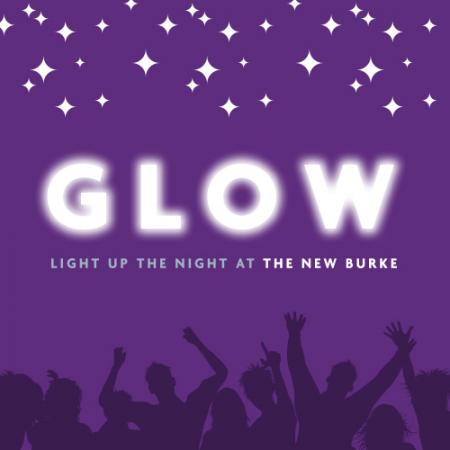 graphic of stars on purple background with word "Glow"