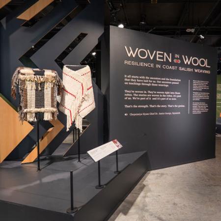 entrance to Woven in Wool exhibition