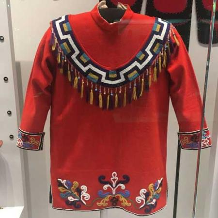 Tlingit Nation red wool tunic