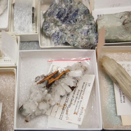 minerals in boxes