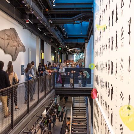 visitors in the new burke museum