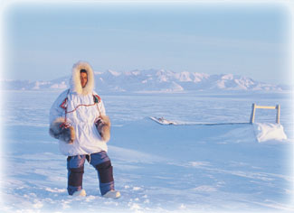 Subhankar Bangerjee in the field, self portrait. Photos were taken between March 2001 through Fall 2002.