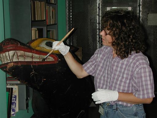 Photo: Collections Manager Becky Andrews