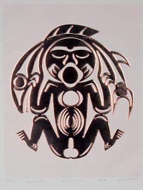 Man and Salmon, 
Susan A. Point, 1986