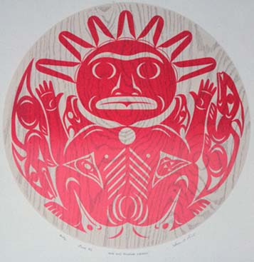 Man and Thunder Lizards, 
Susan A. Point, 1986