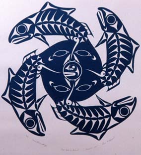 Life Cycle of Salmon, 
Susan A. Point, 1983