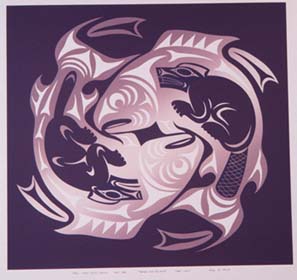 Beaver and the Mink (Part one of two), 
Susan A. Point, 1985