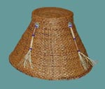 Cedar bark and raffia hat